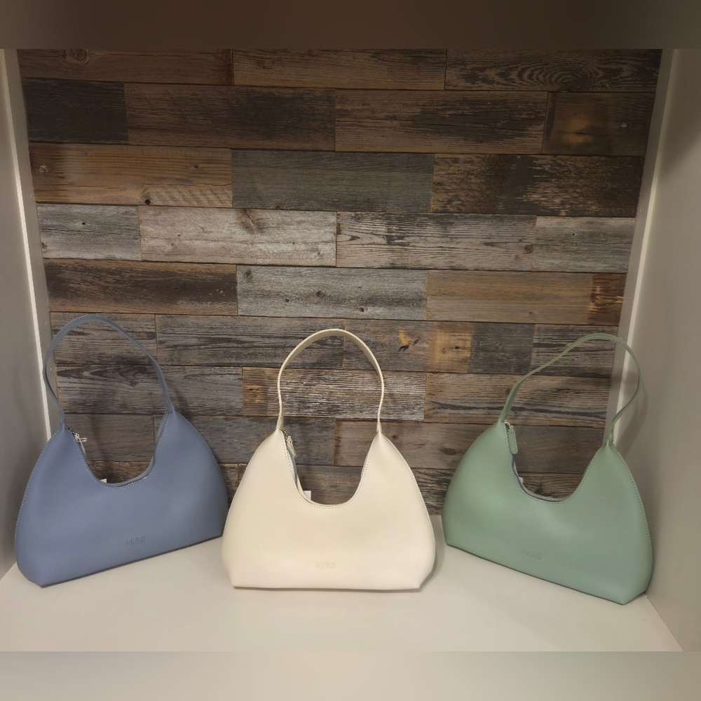 Aeropostale Mint Green Hobo Shoulder Bag Modern Minimalist Design - Picture 1 of 2